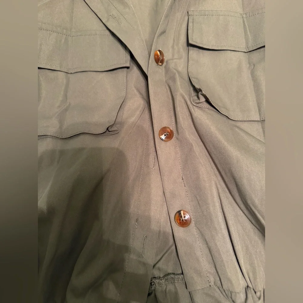 Olive Green Women's Utility Jacket - Picture 8 of 9